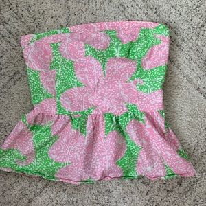 Strapless Lilly Pulitzer Top